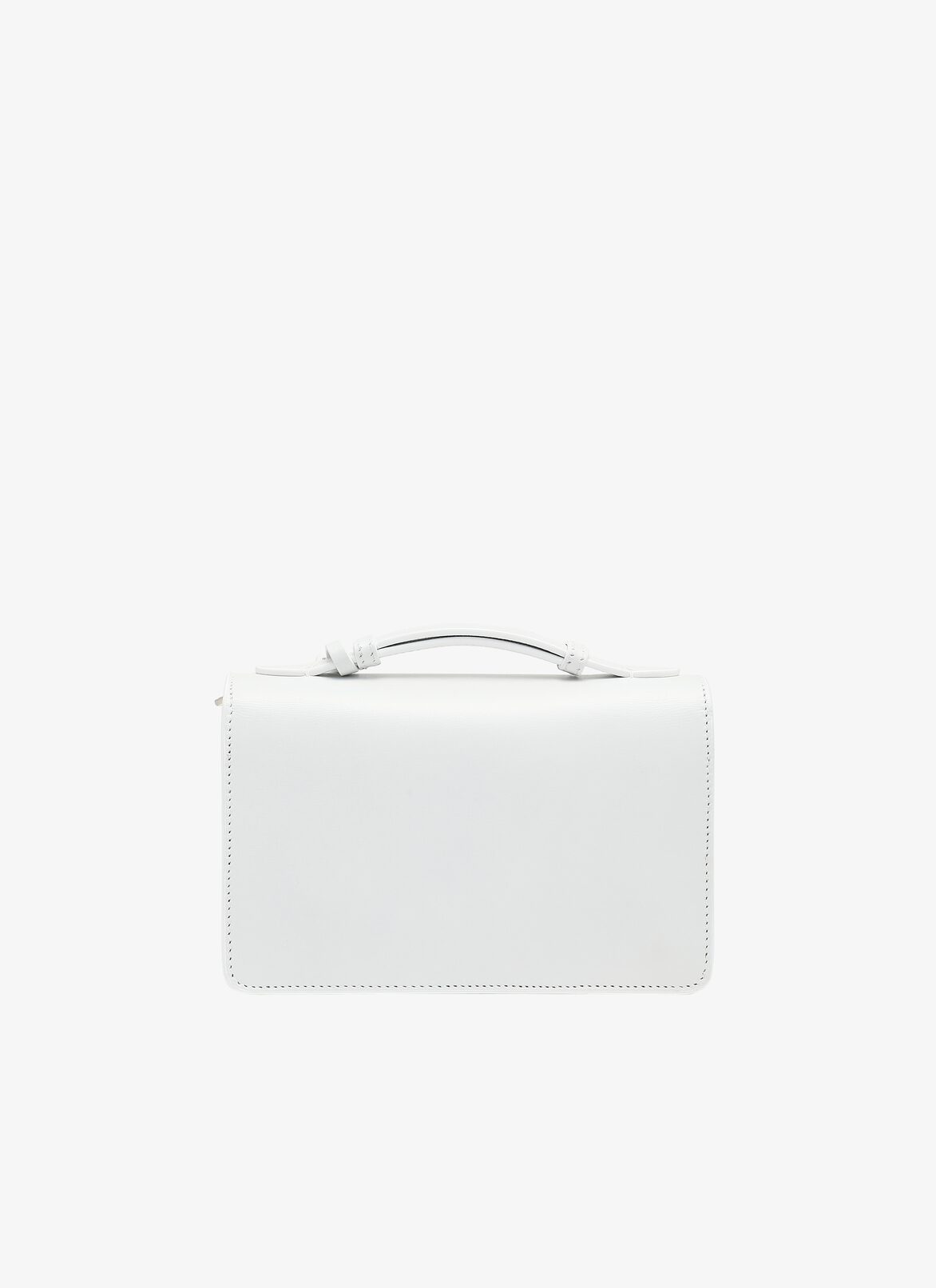 FRANCA SMALL CUIR LUX VERRERIE STRAP OPTICAL WHITE ALAÏA WHITE  FRANCA SMALL CUIR LUX VERRERIE STRAP OPTICAL WHITE